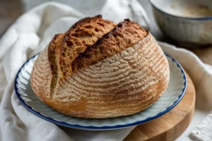 Sourdough discard used as natural fertilizer to enrich garden soil and improve plant health