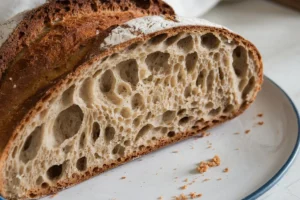 Sourdough discard used as natural fertilizer to enrich garden soil and improve plant health