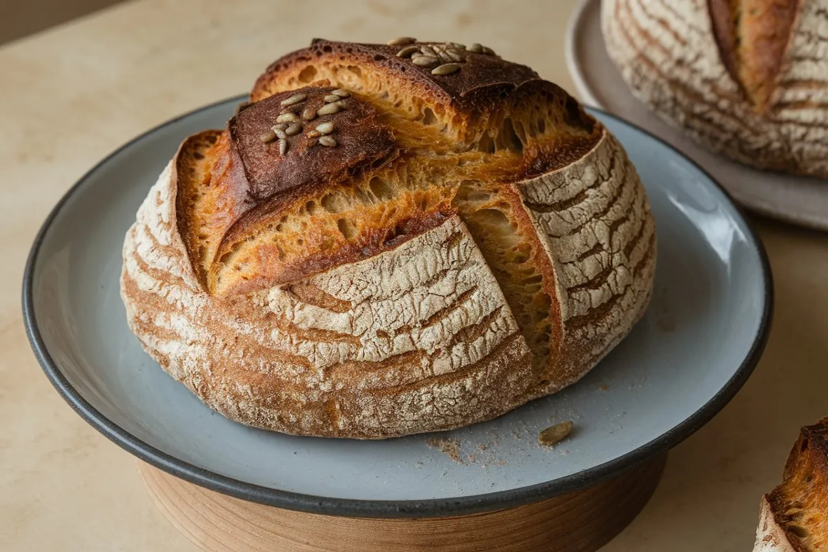 Sourdough discard used as natural fertilizer to enrich garden soil and improve plant health