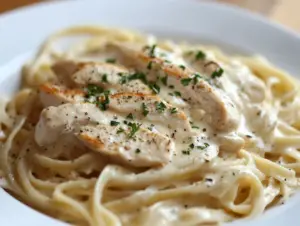 Can you eat Chicken Alfredo on a diet? 4 Healthy version of Chicken Alfredo with low-fat ingredients and whole grain pasta for a balanced, diet-friendly meal