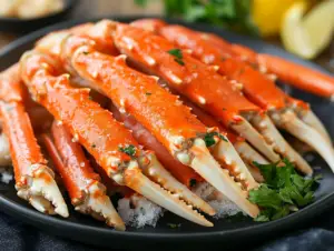 How do you cook snow crab legs that are frozen? 2 Perfectly cooked snow crab legs served with lemon wedges and garlic butter