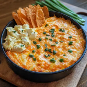 How do you make buffalo chicken dip not runny? 4 Thick and creamy buffalo chicken dip in a bowl served with celery and tortilla chips