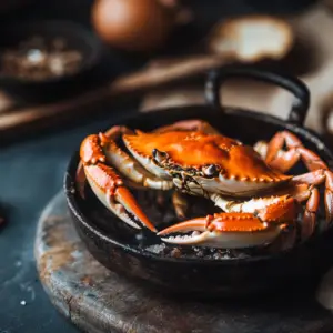 What is the best tasting crab? 2 "Steamed Dungeness crab with lemon and butter showcasing the best tasting crab meat"