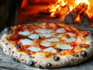 What is the best temperature to cook a pizza? 2 Pizza baking in a home oven with crispy crust and perfectly melted cheese, showing the best temperature to cook pizza for great results.