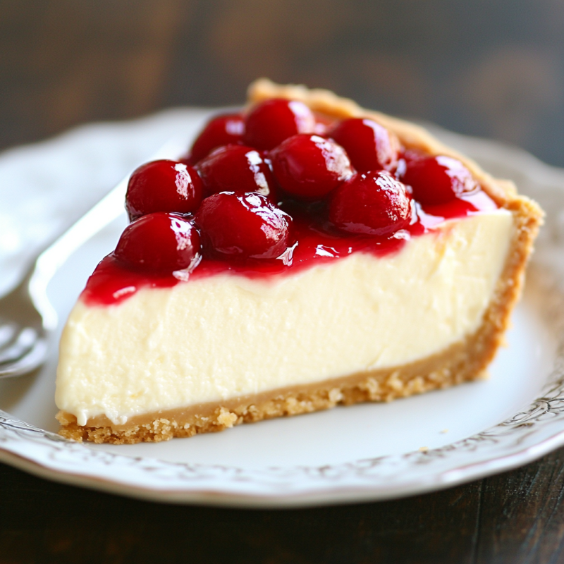 Creamy Philadelphia cheesecake topped with fresh berries and caramel drizzle