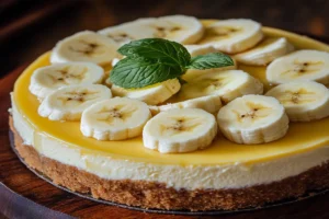 How do you keep bananas from turning brown in cheesecake?