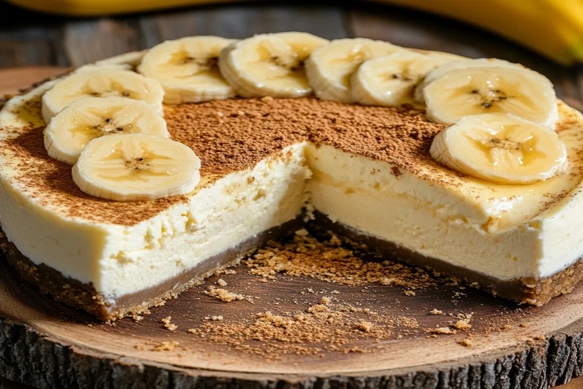 How do you keep bananas from turning brown in cheesecake?