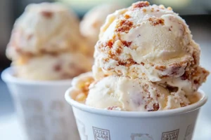 Where can I buy not fried chicken ice cream at Walmart? 3 A close-up of not fried chicken ice cream, featuring a vanilla ice cream core with a white chocolate and cornflake coating shaped like a drumstick.