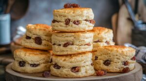 Flaky homemade cinnamon raisin biscuits with raisins and cinnamon, better than Hardee's version.