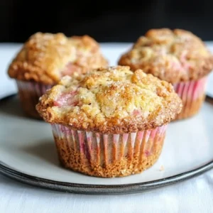 Rhubarb Muffins with Greek Yogurt – Moist, Tangy & Easy