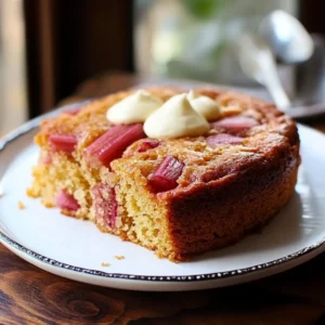 Moist Rhubarb Cake Recipe | Easy Spring Dessert
