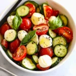 Easy Cucumber Caprese Salad 7 iymarecipes Easy Cucumber Caprese Salad – Fresh, Fast & Flavorful