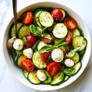 Easy Cucumber Caprese Salad – Fresh, Fast & Flavorful