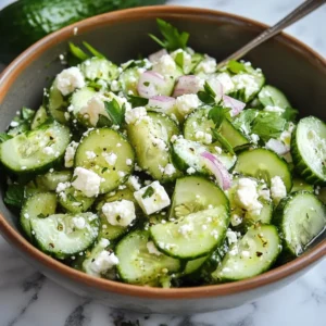 Easy Cucumber Feta Salad – Fresh, Crunchy & Ready in 15 Minutes