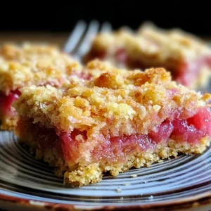 3 Ingredient Rhubarb Squares – Easy, Tangy, and Perfect for Spring