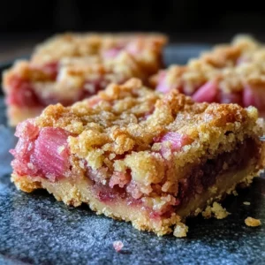 3 Ingredient Rhubarb Squares – Easy, Tangy, and Perfect for Spring