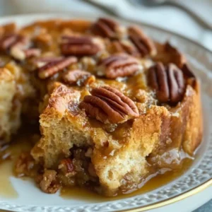 Pecan Pie Bread Pudding – Cozy, Gooey & Easy Holiday Dessert