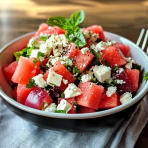 Easy Watermelon Feta Salad Recipe | Refreshing Summer Side Dish