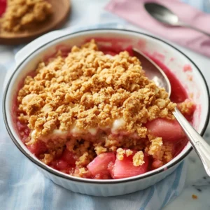 Easy Rhubarb Crisp – Sweet, Tangy & Comforting Spring Dessert