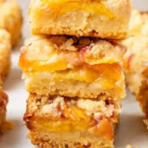 Peaches and Cream Crumble Bars – Easy Summer Dessert