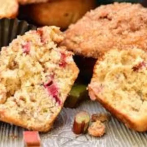 Fluffy Rhubarb Breakfast Muffins – Easy, Tart & Tender