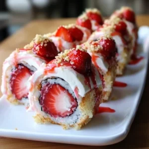 Strawberry Shortcake Sushi – Fun & Easy No-Bake Dessert