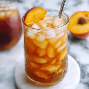3-Ingredient Peach Iced Tea – Easy & Refreshing Drink