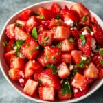 Best Watermelon Strawberry Salad 7 iymarecipes Best Watermelon Strawberry Salad – Fresh, Easy, & Perfect All Season