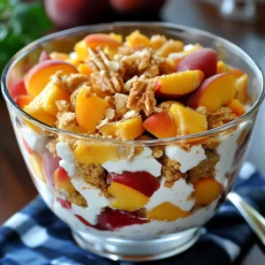Peach Cobbler Cheesecake Fruit Salad Recipe 6 Peach Cobbler Cheesecake Fruit Salad – Easy No-Bake Dessert