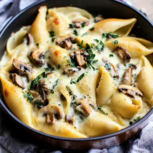 Creamy Garlic Mushroom Stuffed Shells – Easy Vegetarian Comfort Food