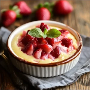 Strawberry Rhubarb Custard Dessert – A Comforting Spring Bake