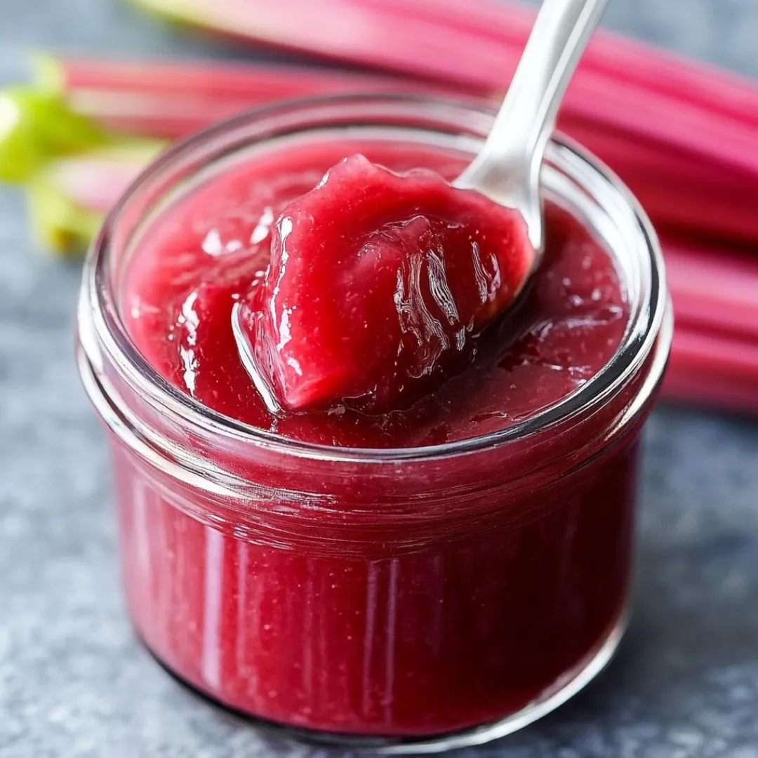 Easy Homemade Rhubarb Butter – Sweet, Tangy, and Spreadable!