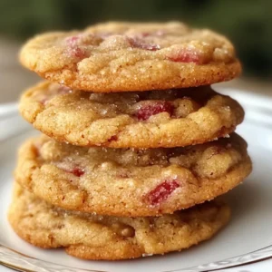 Brown Sugar Rhubarb Cookies