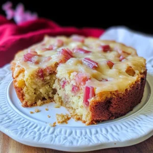 Moist Rhubarb Cake Recipe – Easy, Tangy, and Perfect for Spring
