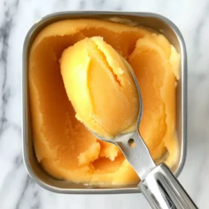 Best Peach Sorbet Without Ice Cream Maker | Easy & Refreshing