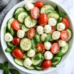 Easy Cucumber Caprese Salad