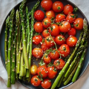 Roasted Asparagus and Tomatoes | Easy Healthy Side Dish