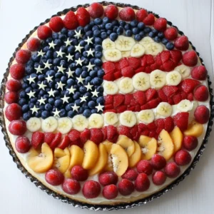 American Flag Fruit Pizza – Easy Patriotic Summer Dessert