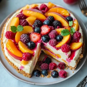 Summer Berry and Peach Cheesecake Recipe – Creamy, Fruity & Perfect for Summer