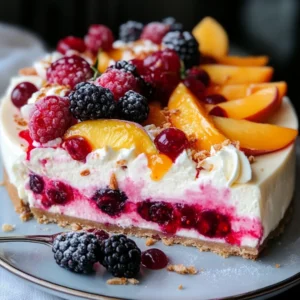Summer Berry and Peach Cheesecake Recipe – Creamy, Fruity & Perfect for Summer