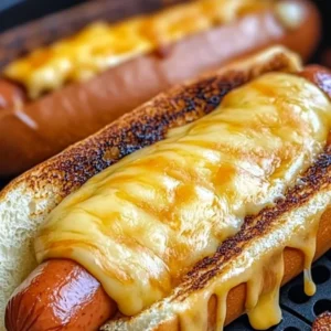 Air Fryer Grilled Cheese Hot Dogs – Easy, Cheesy & Crispy Snack!