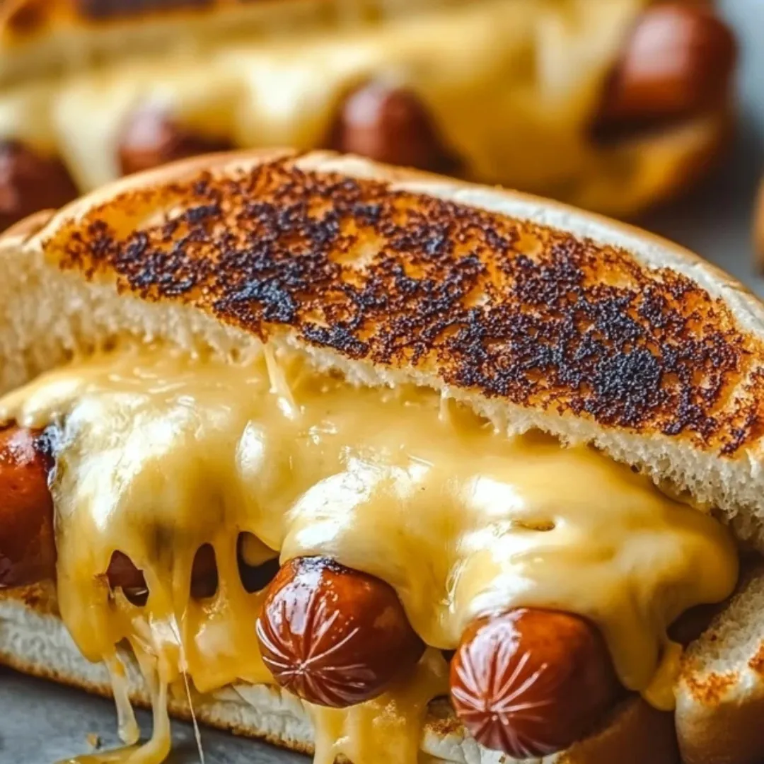Make Air Fryer Grilled Cheese Hot Dogs in just 10 minutes! This easy, cheesy recipe combines classic grilled cheese with juicy hot dogs for a crispy, kid-friendly meal everyone will love.