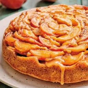 Bourbon Peach Upside Down Cake – Moist, Boozy & Beautiful
