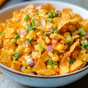 Easy Frito Corn Salad – Creamy, Crunchy, and Crowd-Pleasing