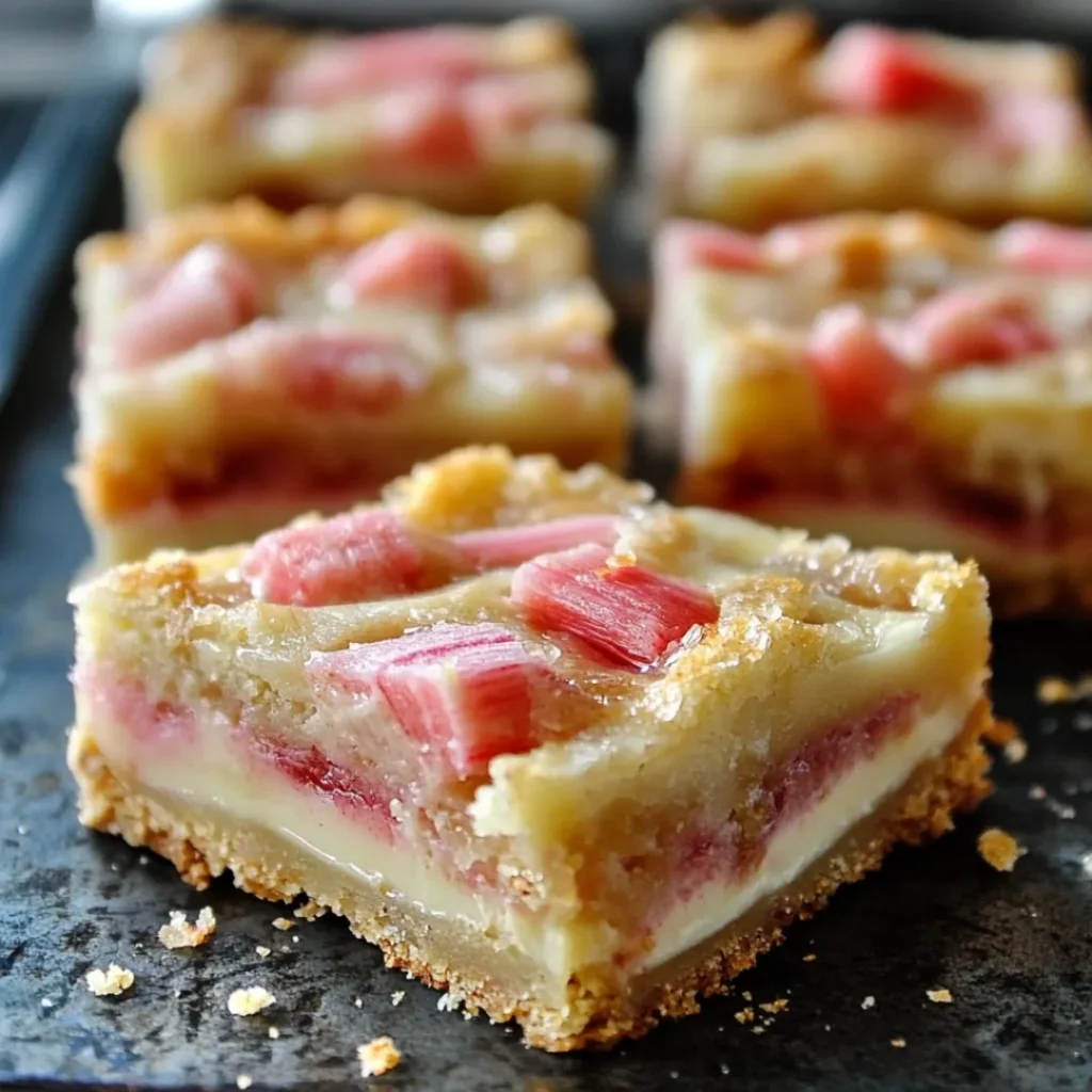 Rhubarb Custard Bars 5 iymarecipes Easy Rhubarb Custard Bars – Sweet, Tart & Perfect for Spring