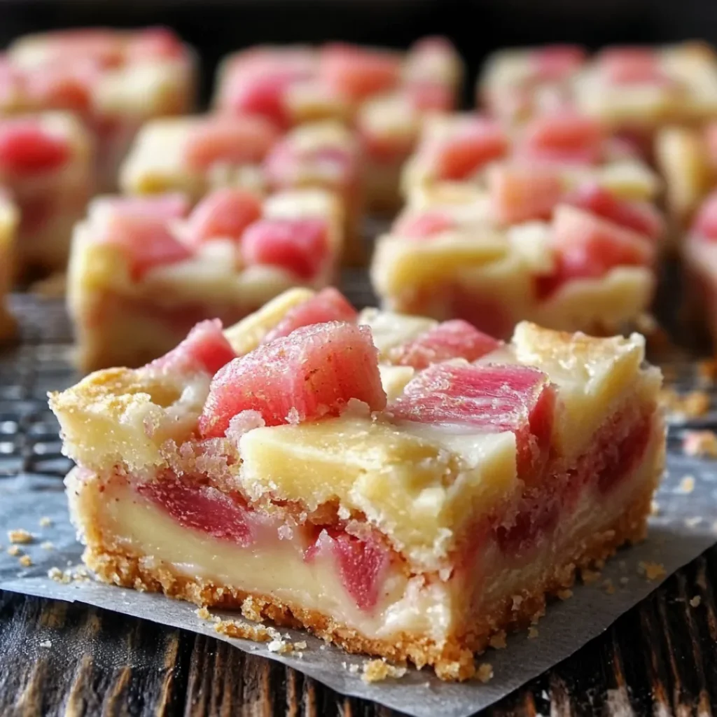 Rhubarb Custard Bars 6 iymarecipes Easy Rhubarb Custard Bars – Sweet, Tart & Perfect for Spring