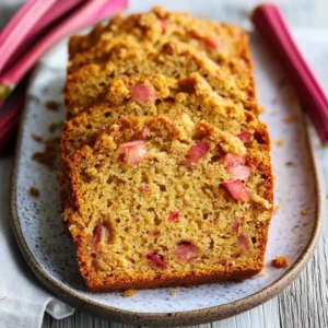 Easy Rhubarb Bread Recipe – Moist, Sweet & Perfectly Tart