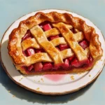 Classic Rhubarb Pie Recipe – Sweet, Tangy & Buttery