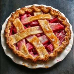 Classic Rhubarb Pie Recipe – Sweet, Tangy & Buttery