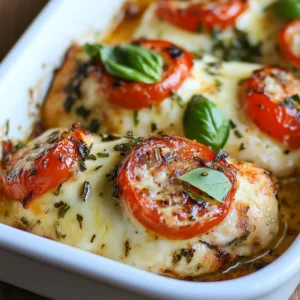 Easy Baked Caprese Chicken – Healthy, Cheesy & Delicious